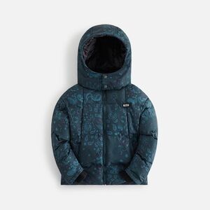 Kith Teal Paisley Print Puffer Jacket